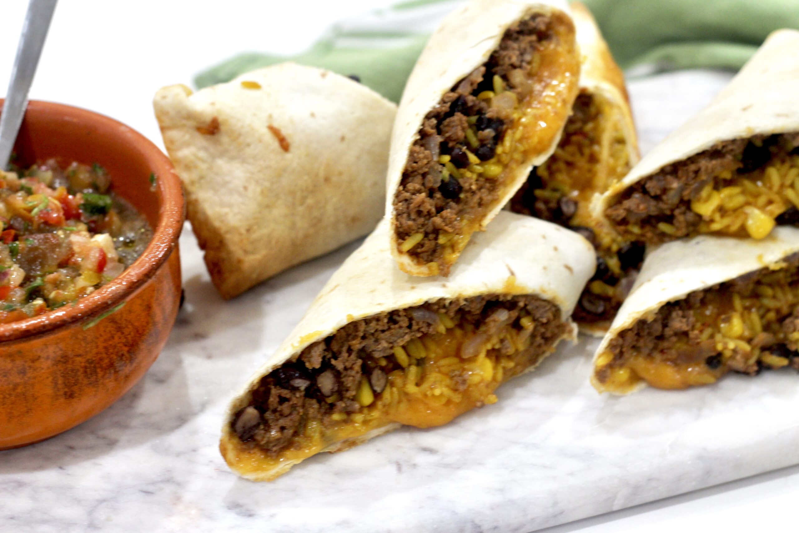 Beef and Cheese Burritos