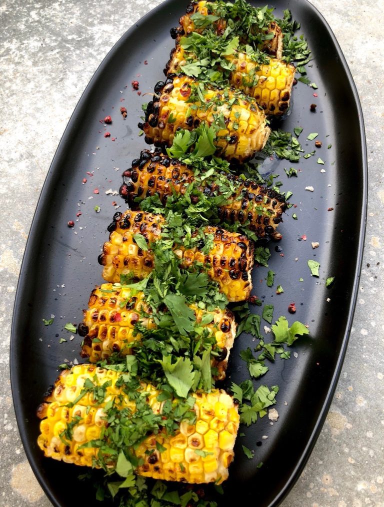 Grilled Corn with Fresh Cilantro