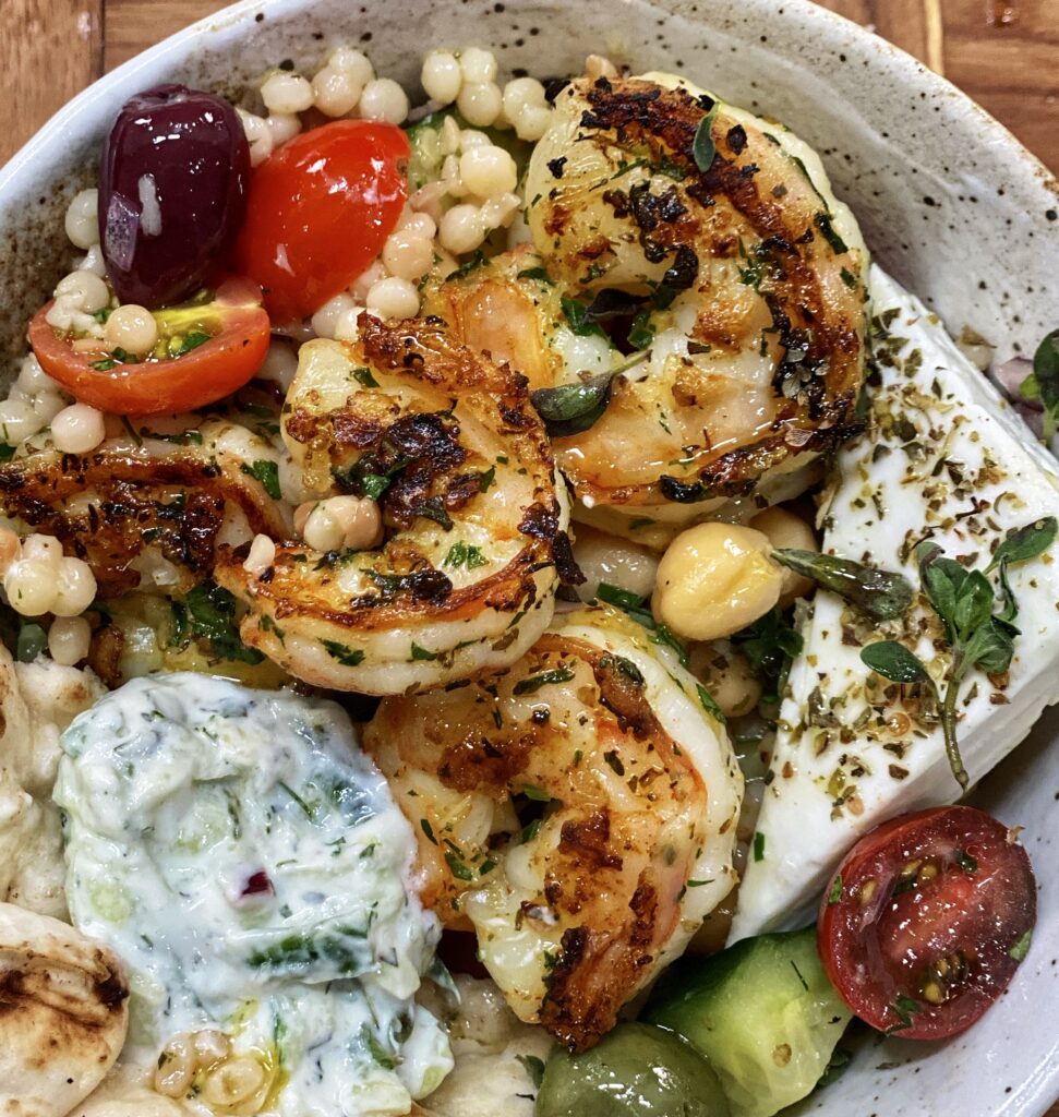 Greek Shrimp + Couscous