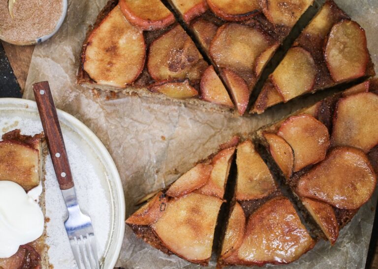 Brown Butter Pear Upside-Down Cake