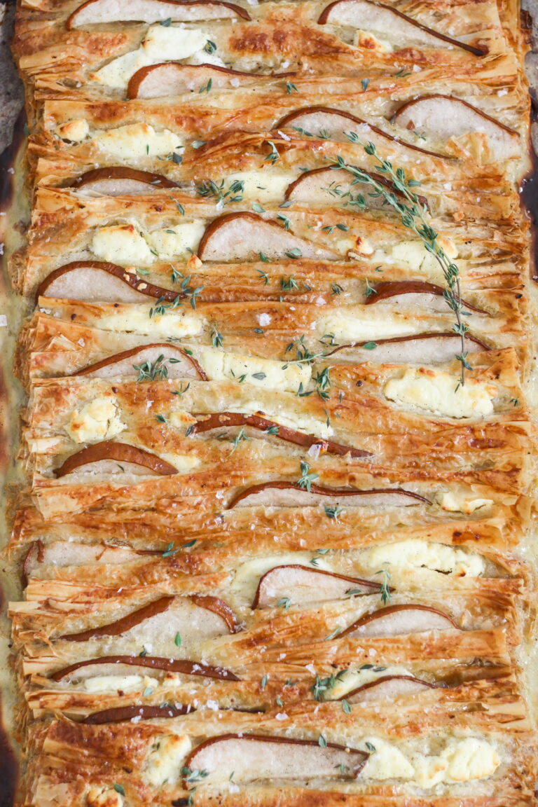 Pear and Goat Cheese Phyllo Tart