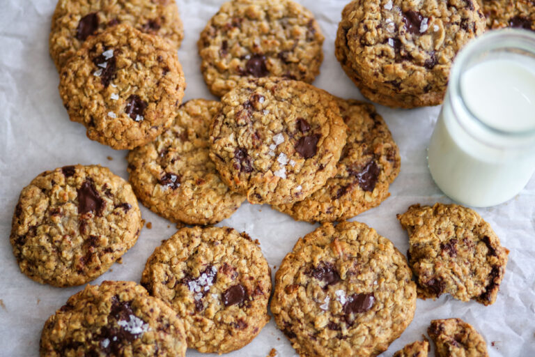 Brown Butter Oatmeal and Pumpkin Chocolate Chip Cookies
