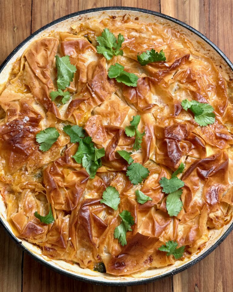 Thai Chicken Curry with Phyllo Crust Topping