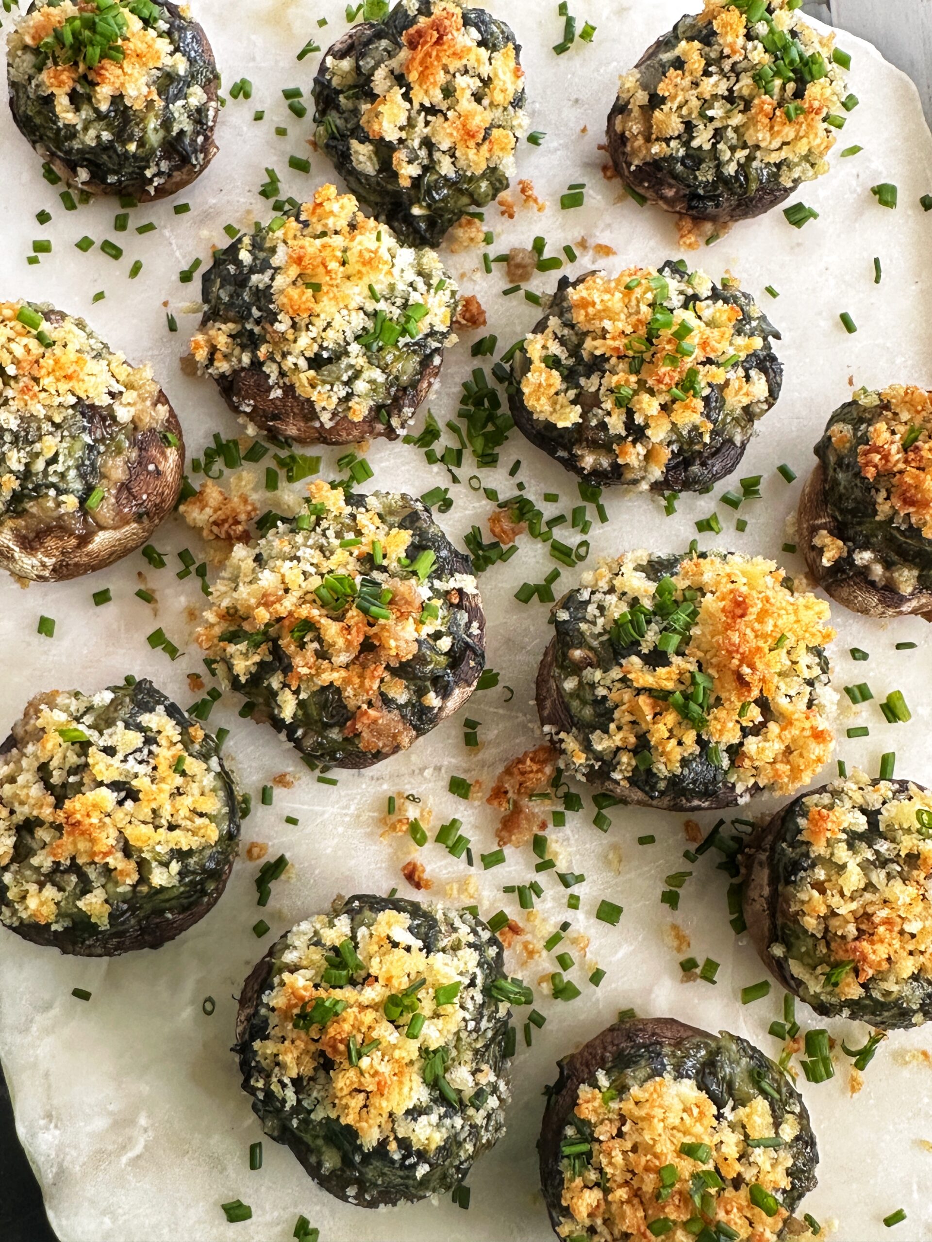 Creamed Spinach Stuffed Mushrooms