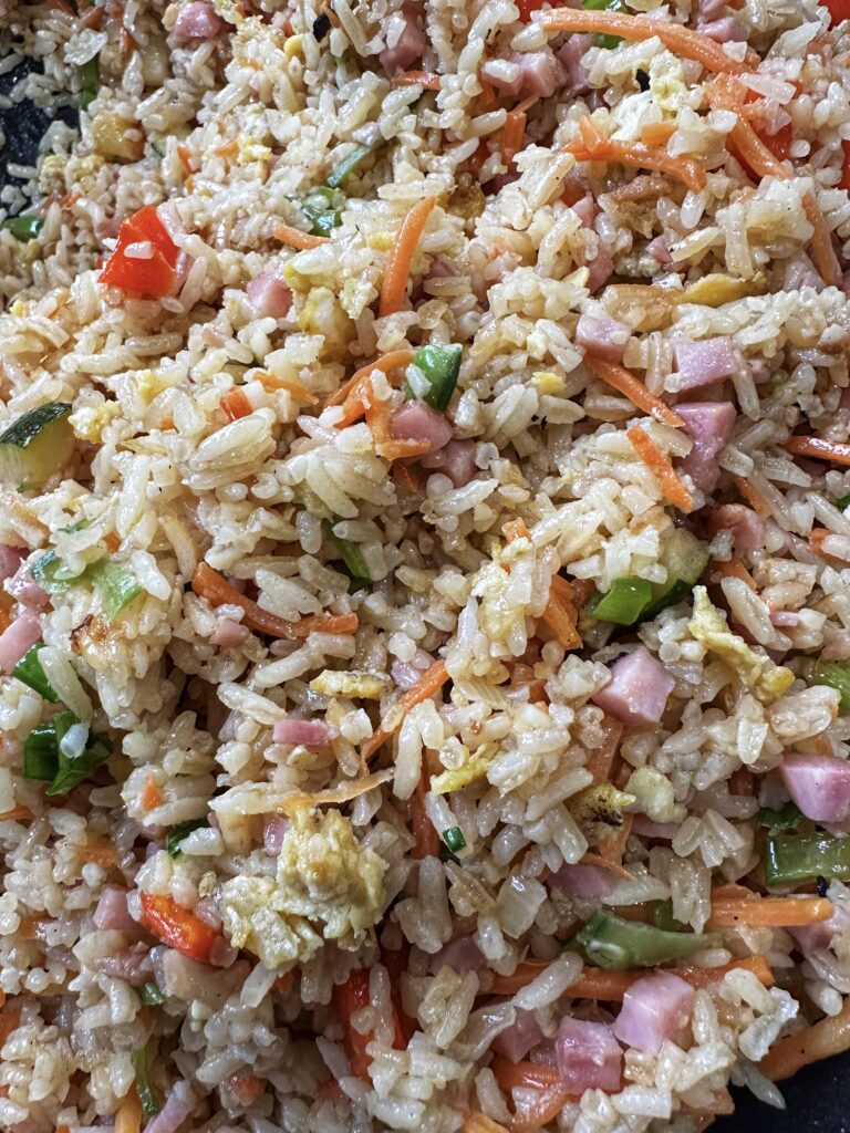 Hawaiian-ish Fried Rice with Yum-Yum Sauce